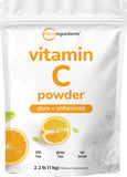 Micro Ingredients polvo vitamina C puro 1 kg para bebidas diarias