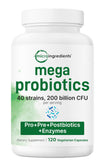 Micro Ingredients Probiotics, bote de 200 CFU, formato práctico para uso diario.