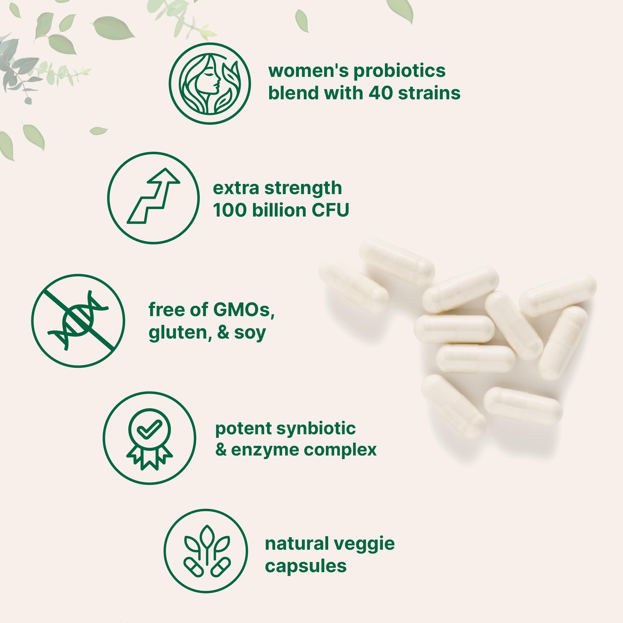 Etiqueta frontal de Micro Ingredients Probiotics para reconocer beneficios probióticos