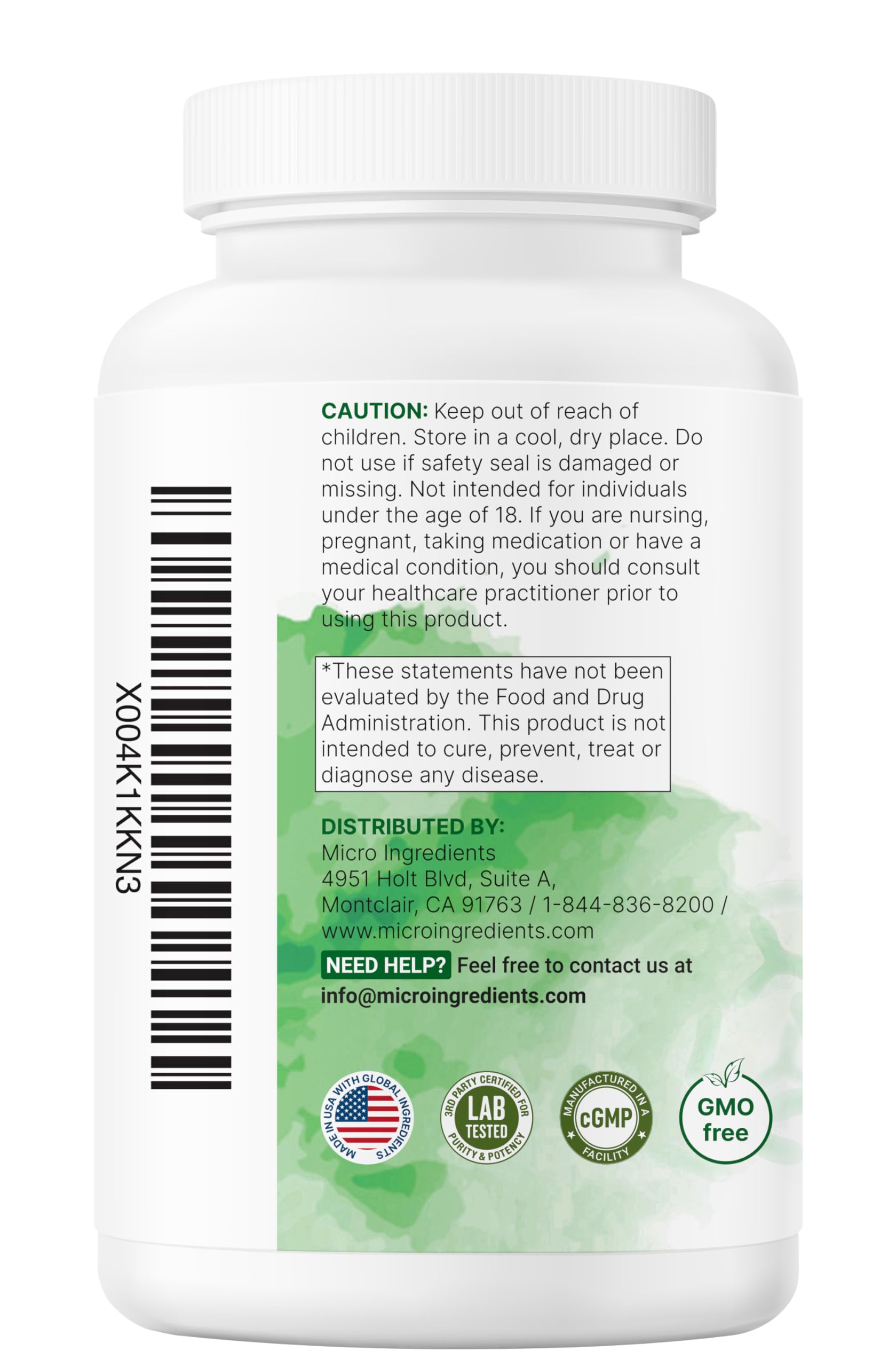 Micro Ingredients Probiotics, producto no transgénico y libre de alérgenos.