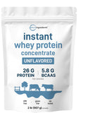 Micro Ingredients proteina whey concentrada instantánea, empaque de 2 libras para consumo diario