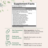 Cápsulas vegetarianas de Resveratrol NAD Complex para consumo diario.