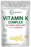Micro Ingredients Complejo de Vitamina K: cápsulas de coco para absorción suave.