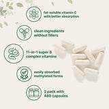 Micro Ingredients tiamina y riboflavina, combinación B para soporte diario
