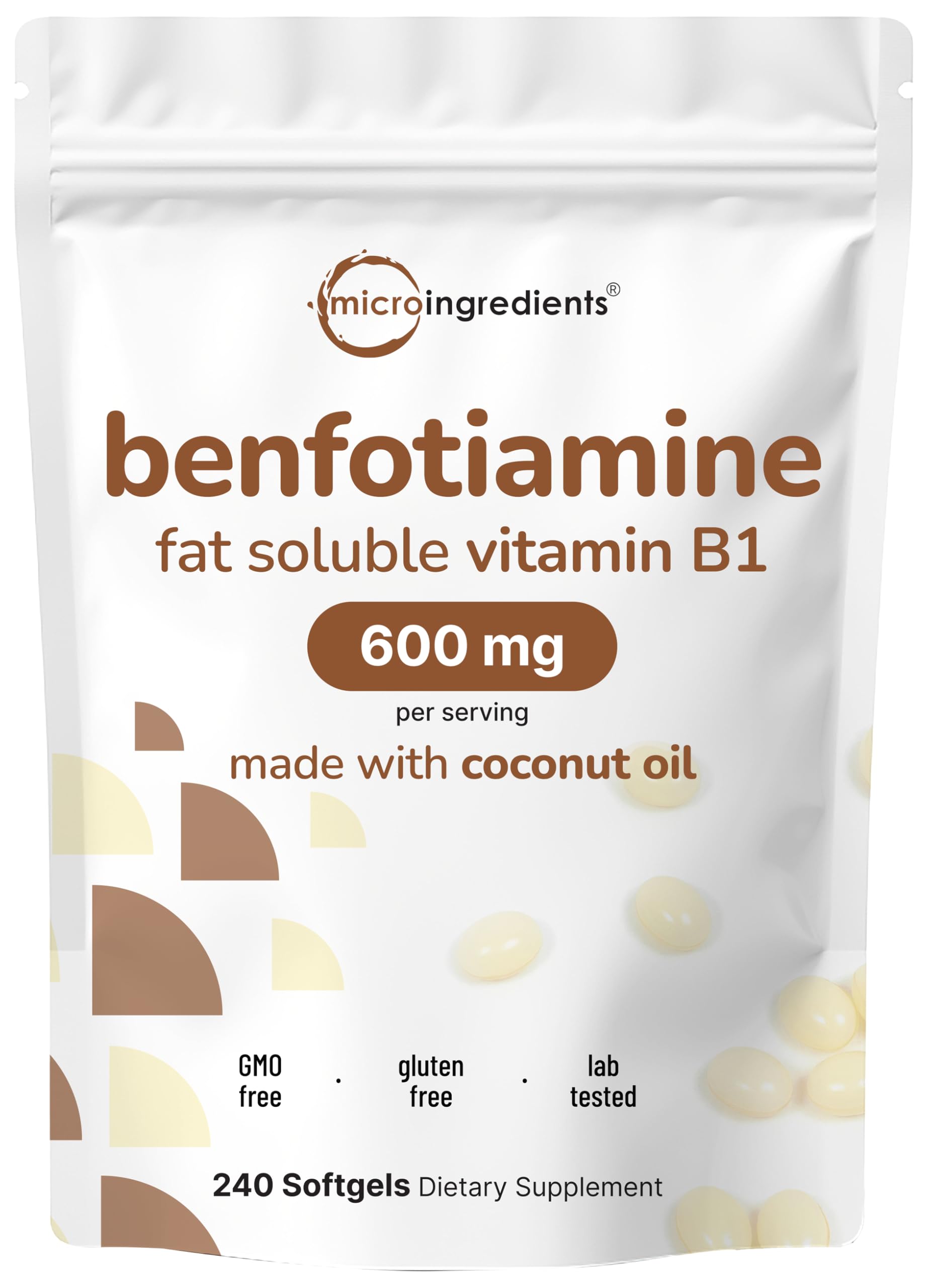 Micro Ingredients Vitamina B1 Benfotiamina fun cápsulas gel suave para absorción superior