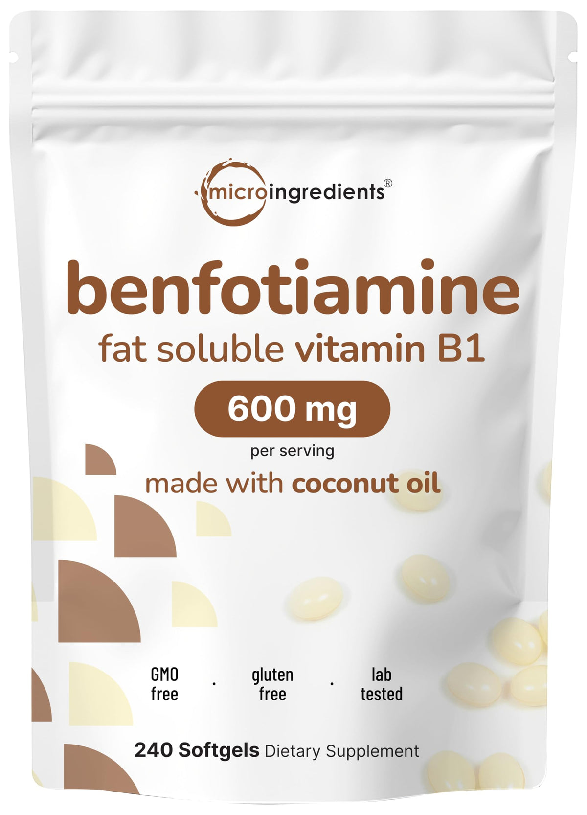 Micro Ingredients Vitamina B1 Benfotiamina fun cápsulas gel suave para absorción superior