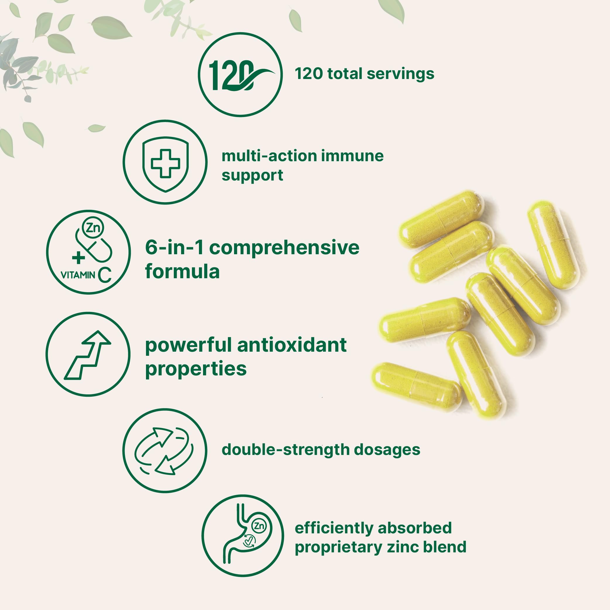 Vitamina C 500 mg en cápsulas de Micro Ingredients para aporte diario.