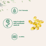 Micro Ingredients Vitamina D3 K2 – 600 cápsulas suaves en estuche para suministro prolongado.