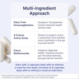 MegaMucosa de Microbiome Labs, caja interna con información de ingredientes.