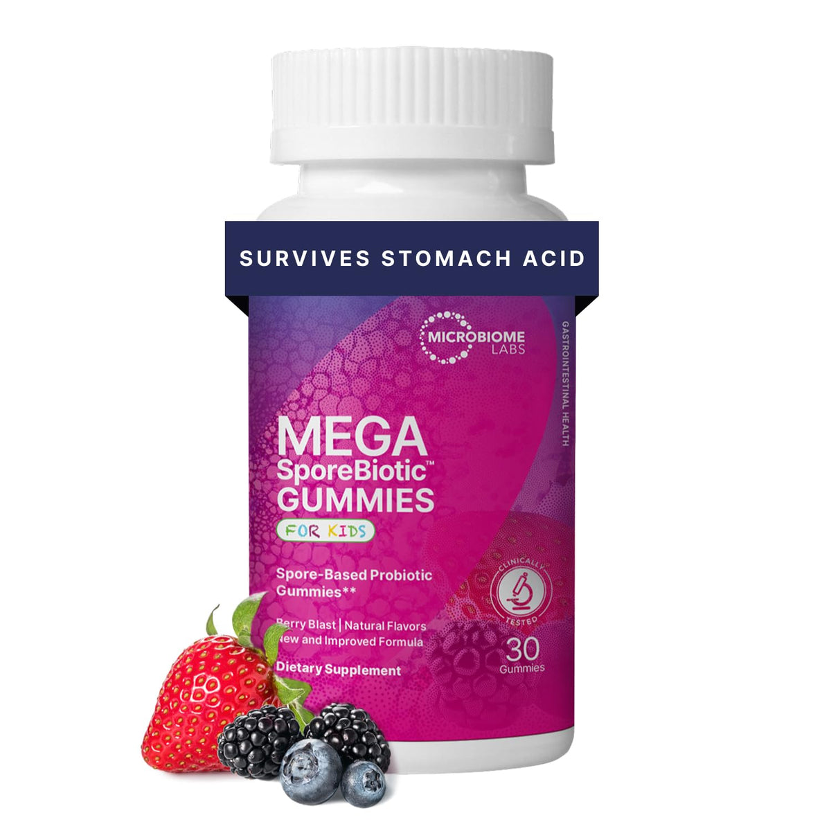 MegaSporeBiotic Kids en botella facilita la toma diaria para la salud digestiva