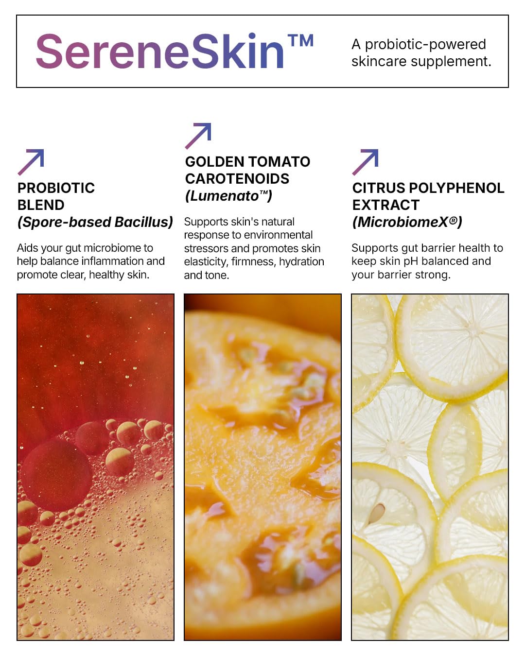 Cápsula probiótica en primer plano muestra composición de Bacillus para salud cutánea.