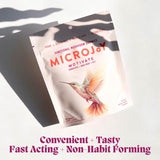 Microjoy Motivate Gummies: sabor frambuesa y experiencia agradable de consumo.