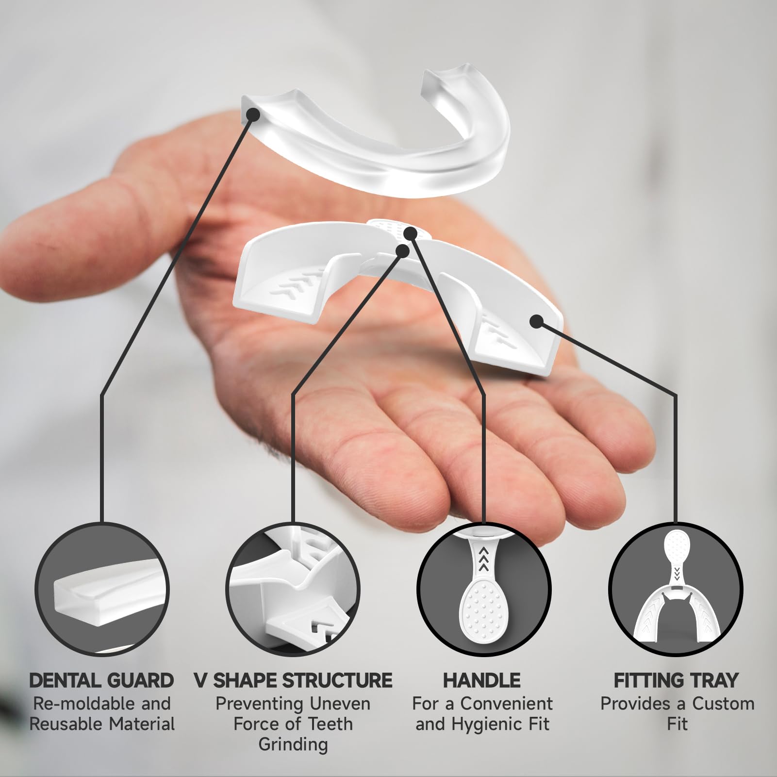 Distribución de fuerzas con Mictaning para menor desgaste dental.
