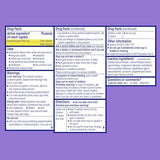 Midol comprimidos sobre la mesa, enfoque en el formato portátil.