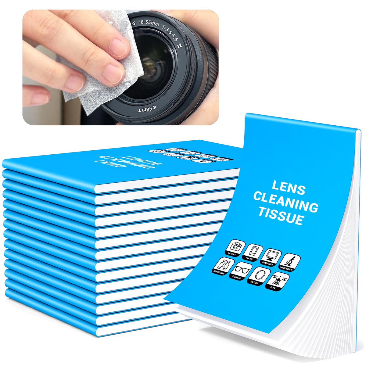 Midukit 700 hojas de limpieza para lentes, limpieza delicada sin rayas
