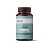 Tabletas Miduty Palak Notes de spirulina azul listas para consumo diario.