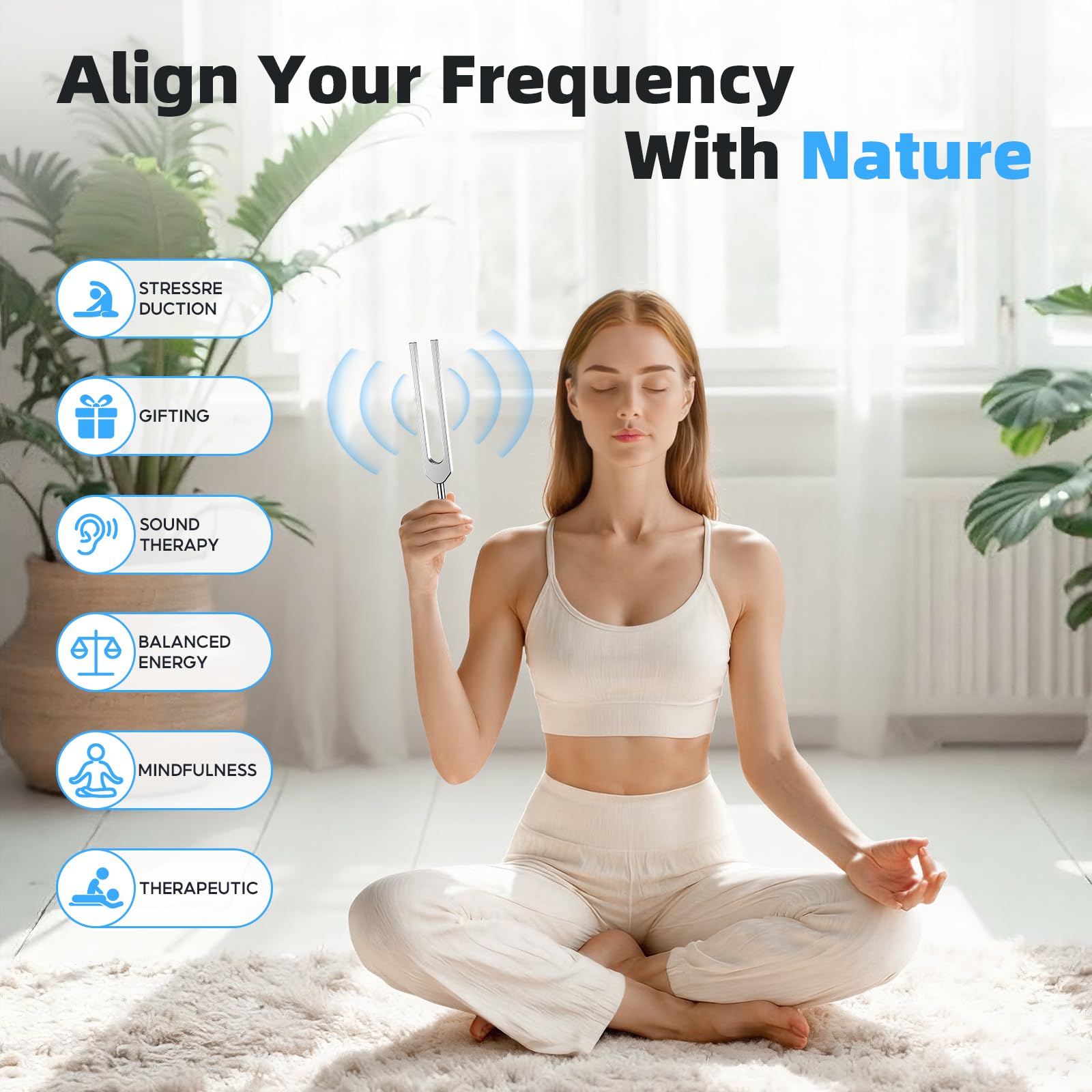 Mieaoll tenedores 136 Hz con frecuencia terrestre sobre el pecho