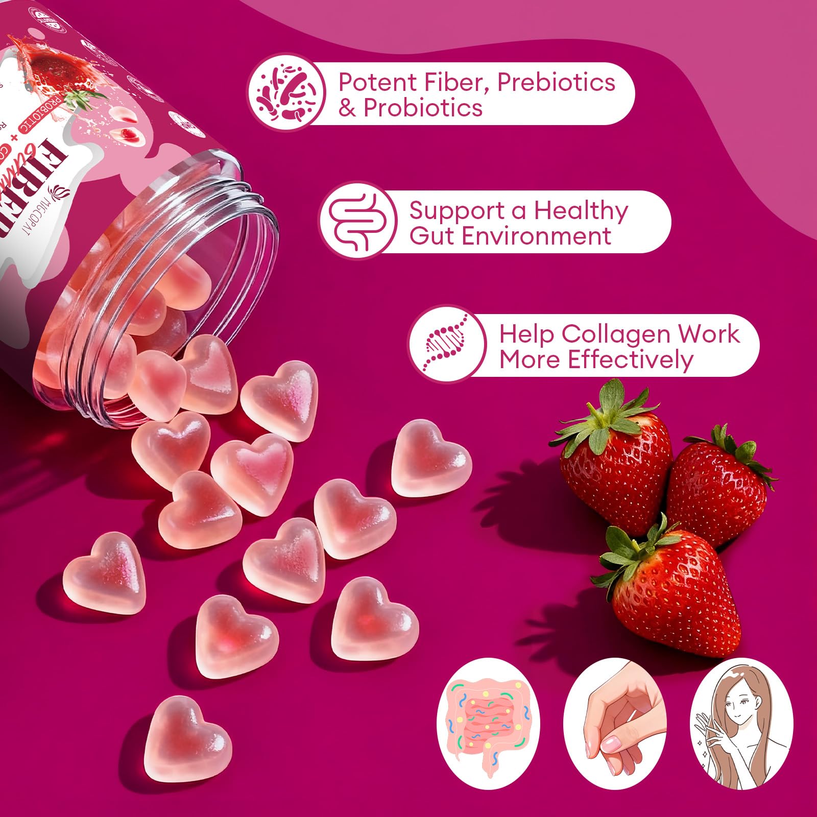 Migcopat colageno-hidrolizado péptidos pequeños para apoyar cabello y uñas.
