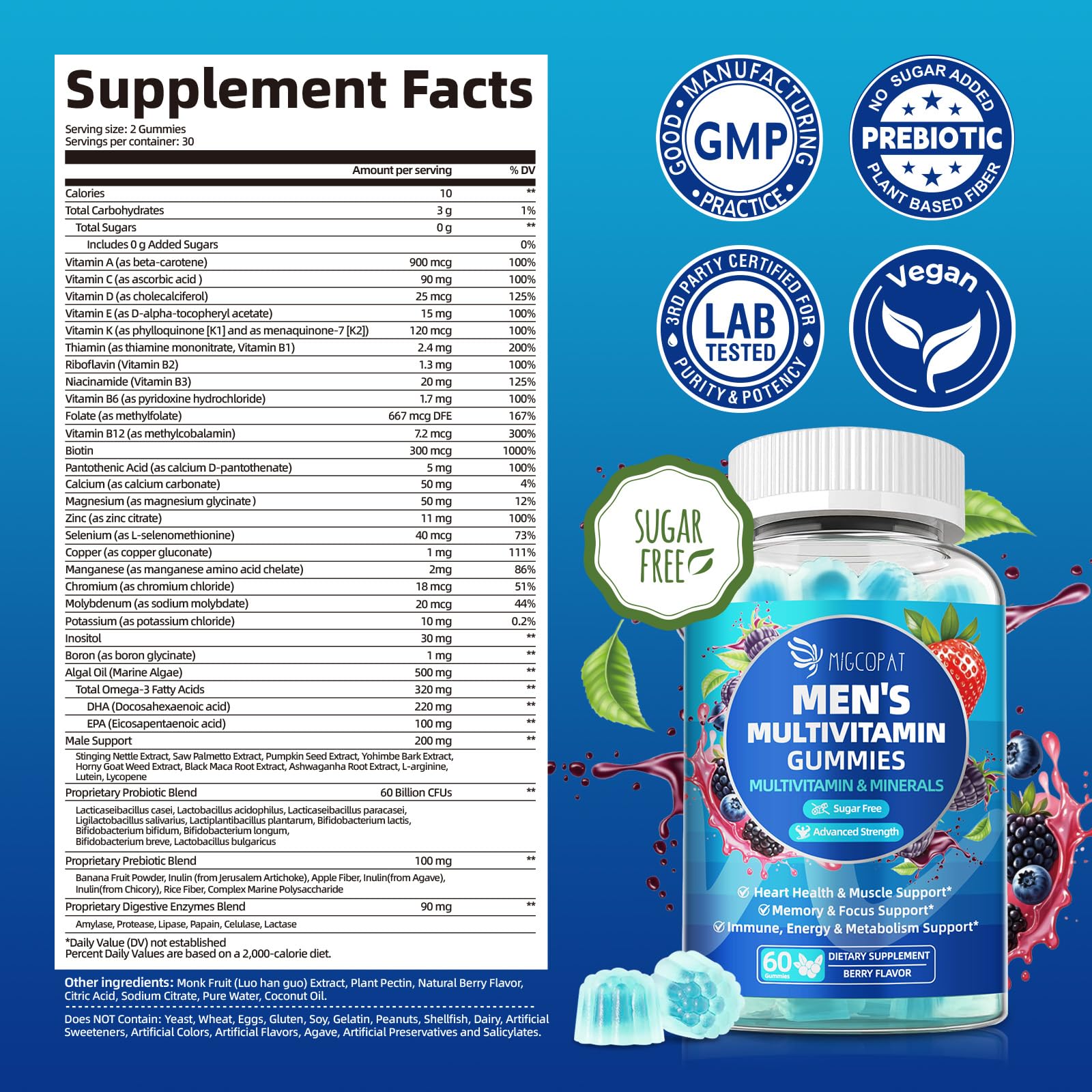 Migcopat omega3 y probióticos: apoyo al cerebro y al sistema digestivo.