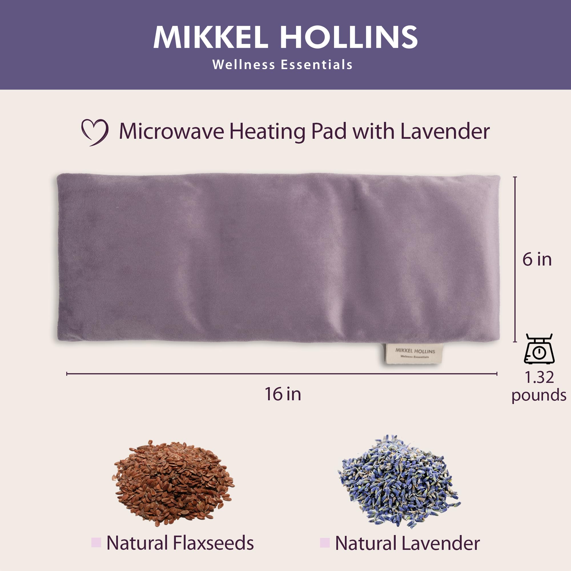Terapia doble de Mikkel Hollins: calor reconfortante o frío calmante con linaza y lavanda.