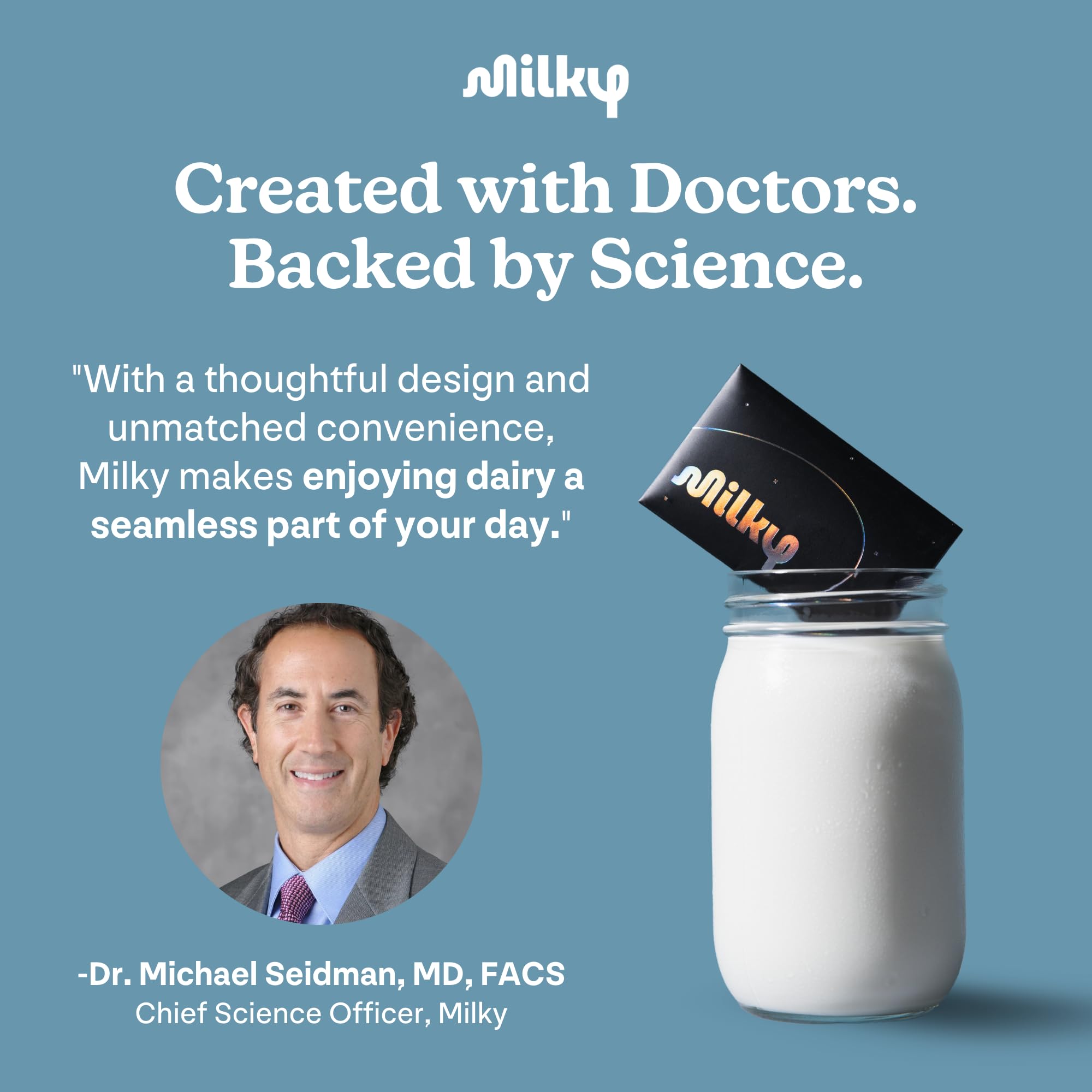 Milky digestivo para llevar, empaque discreto para salidas.
