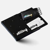 Milky pildoras intolerancia lactosa en caja, alivio para comer lácteos con comodidad.