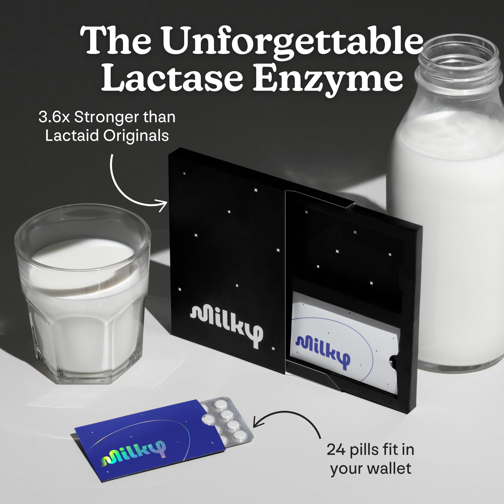 Milky usos diarios para salidas, preparado para cenar con confianza.
