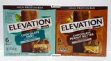 Millville Elevation barra de proteína sabor menta chocolate, merienda ideal para energizar antes del entrenamiento.