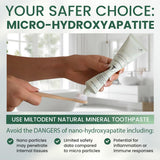 MILTODENT sin espuma, cepillado cómodo y suave para tejidos sensibles.