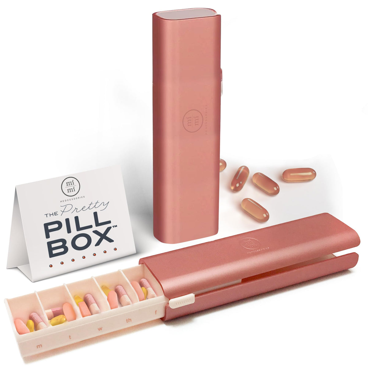 Mimi Medcessories Pretty Pill Box Set, diseño moderno para uso diario elegante.