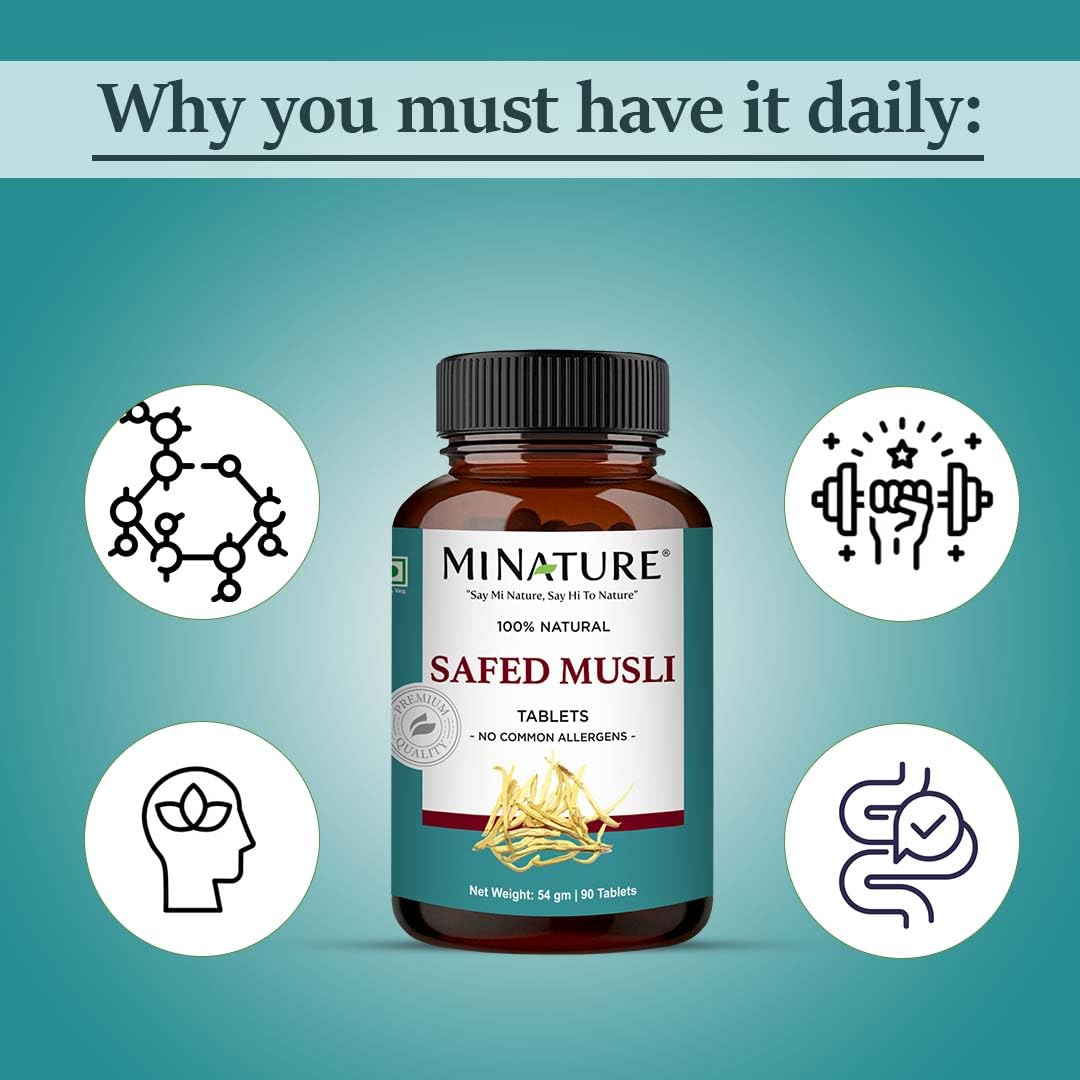 Minature Safed Musli: apto para vegetarianos y veganos.