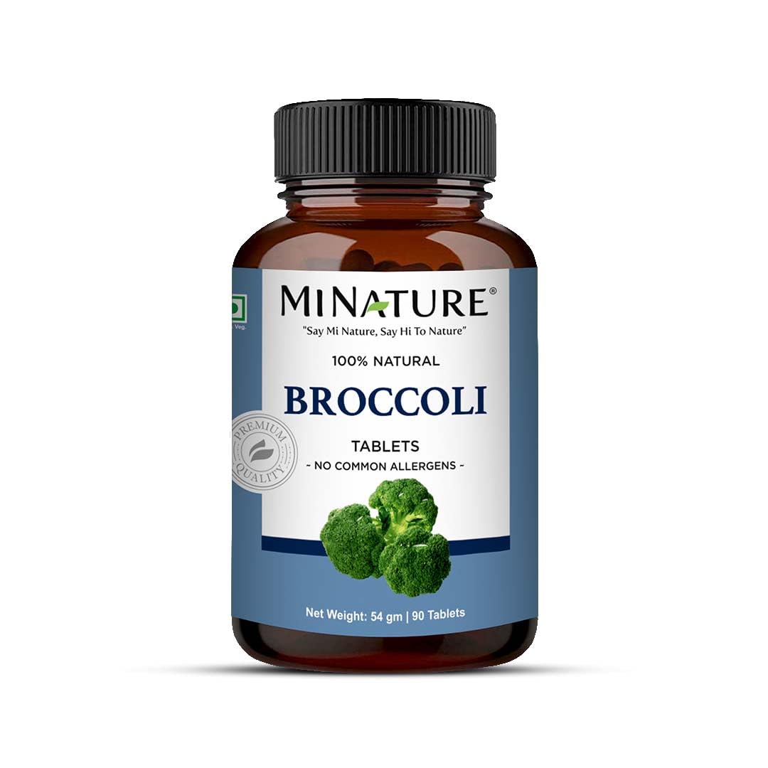 Minature tableta de brócoli dosis 1000mg, suplemento práctico para tu día.