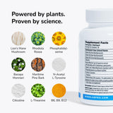 Mind Lab Pro MLP4, etiqueta nutricional con componentes clave.