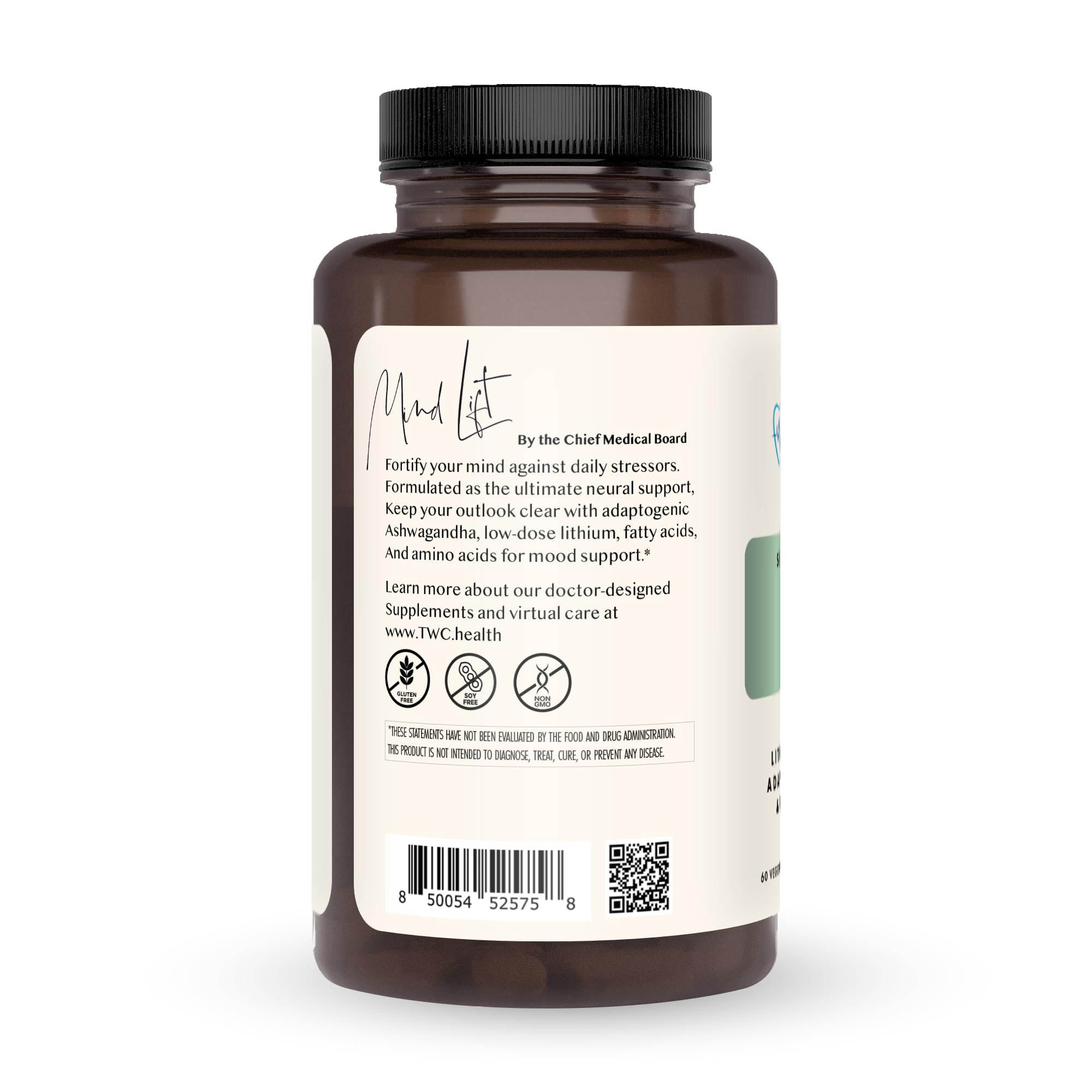 Mind Lift cápsulas en frasco, fácil de tragar en la mañana