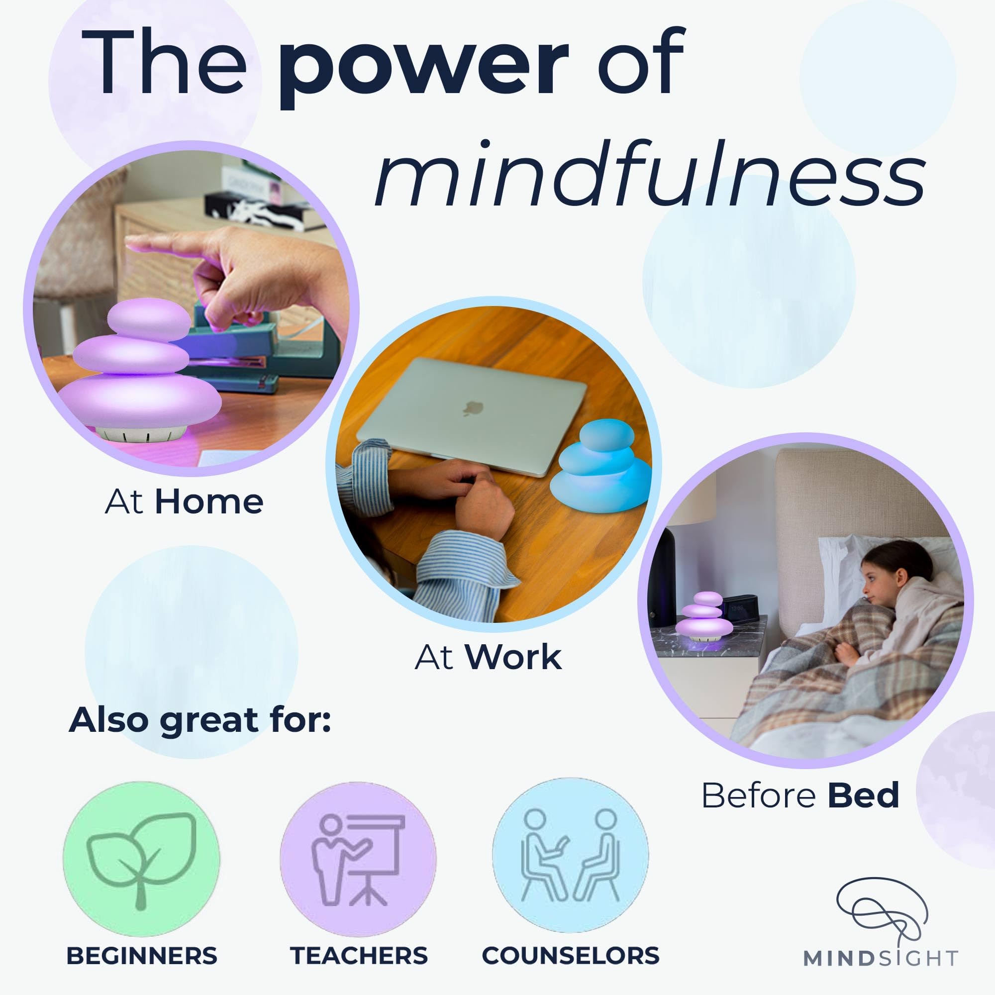 Mindsight Buda en escritorio: apoyo visual para pausas rápidas