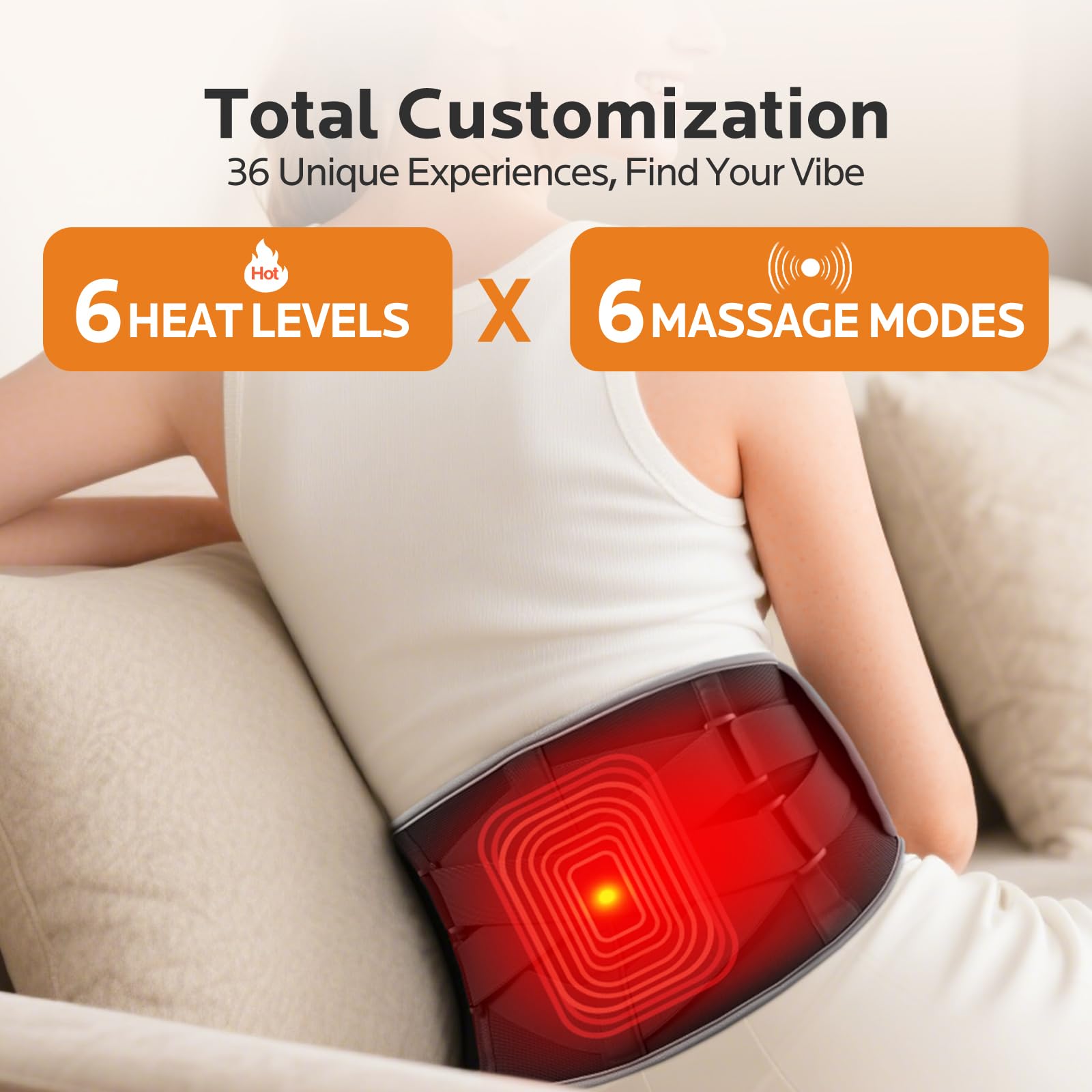 Mineecozee correa ajustable para soporte lumbar durante la sesión