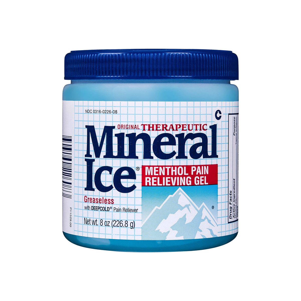 Mineral Ice Original en envase 8 onzas para alivio de dolor en músculos y articulaciones