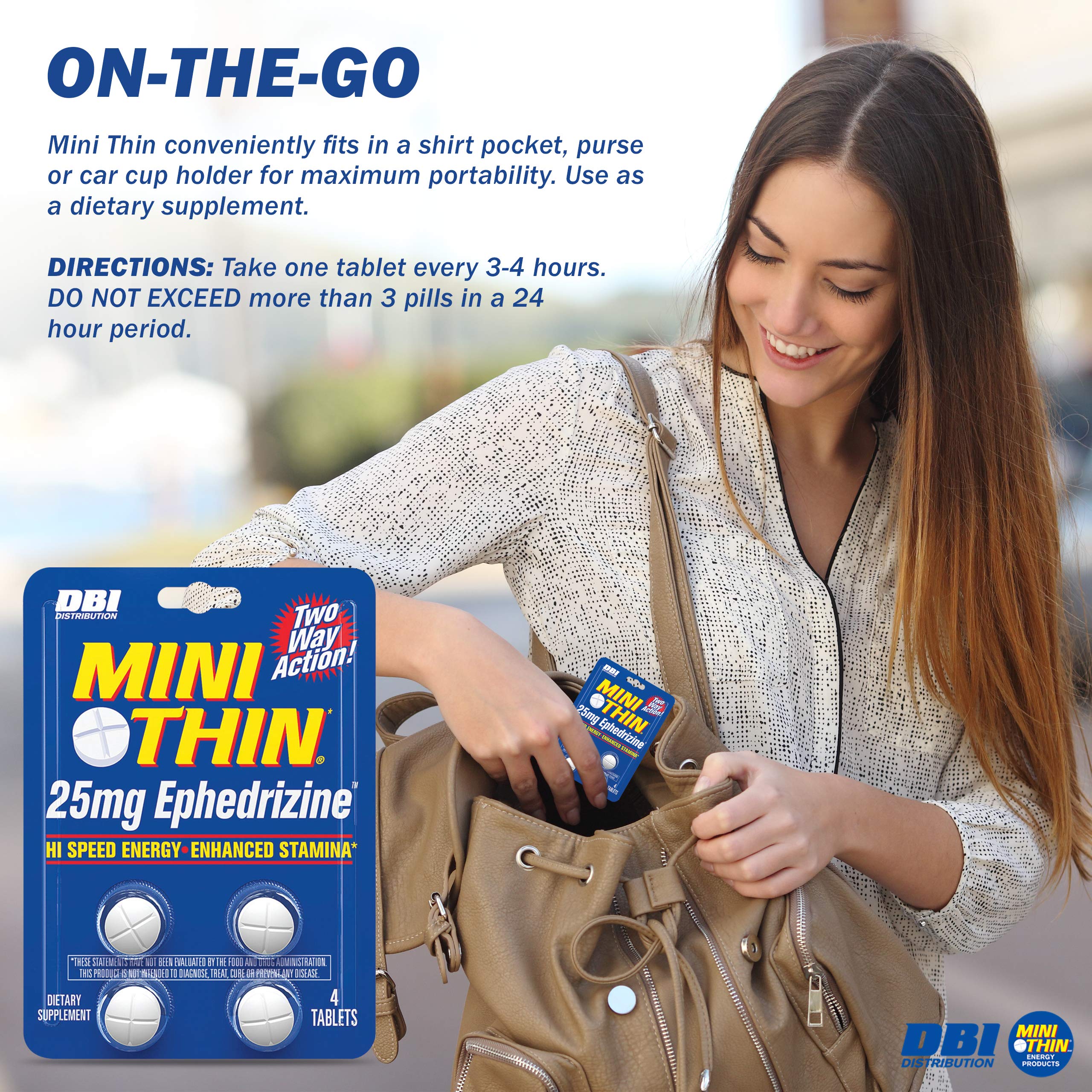 Mini Thin empaque rectangular de 96 pastillas
