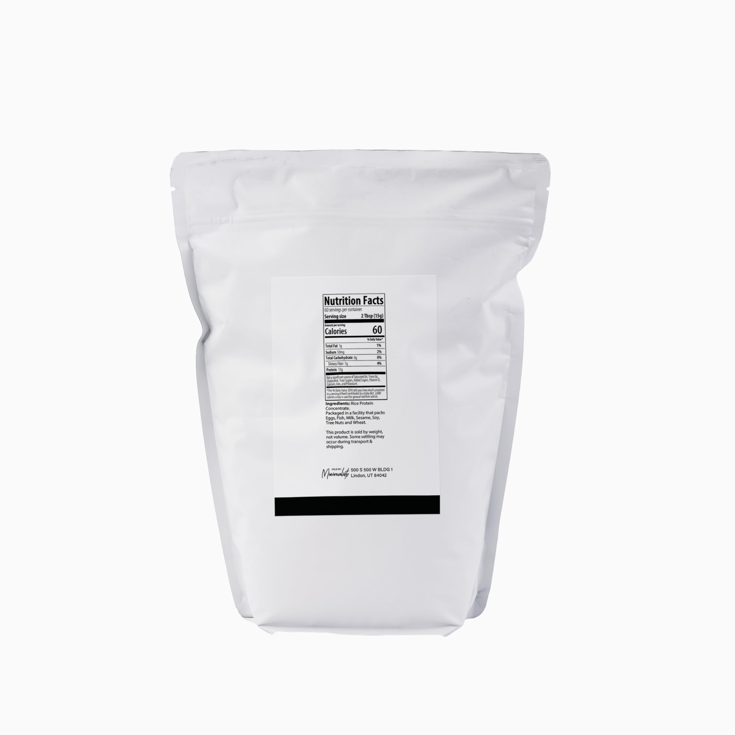 Proteína de Arroz Minimalist para batidos, mezcla rápida y sabor neutro.