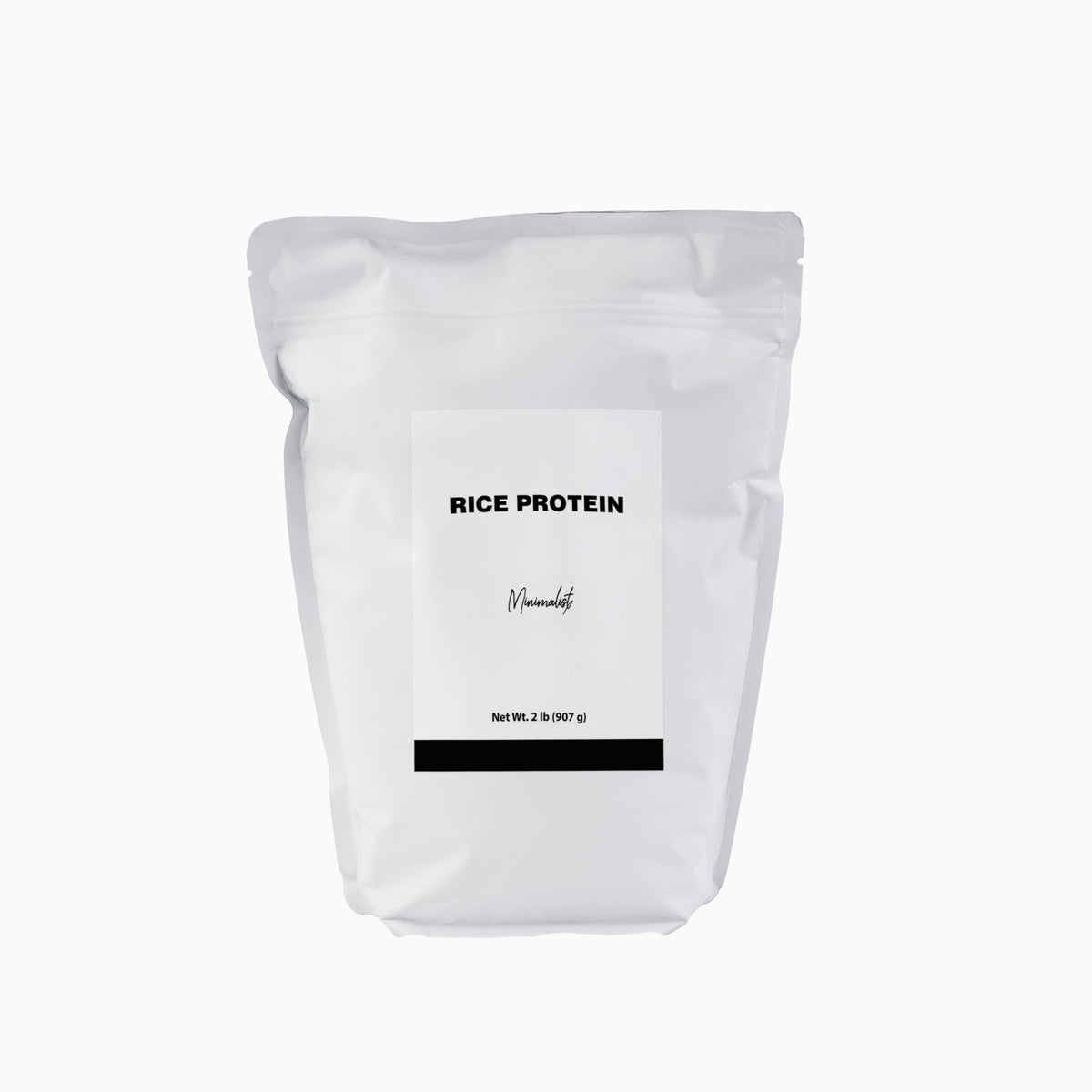 Proteína de Arroz Minimalist en bolsa con cierre, frescura y conveniencia para el día a día.