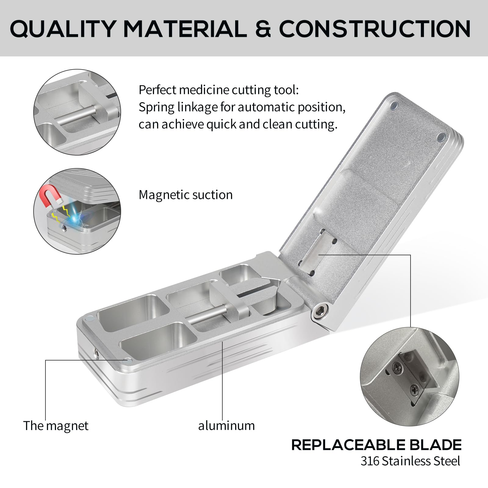Minlen cortador en aluminio con estructura duradera para uso diario.
