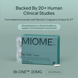 MIOME IB-ONE probiótico: cápsula diaria para regular el tránsito intestinal.