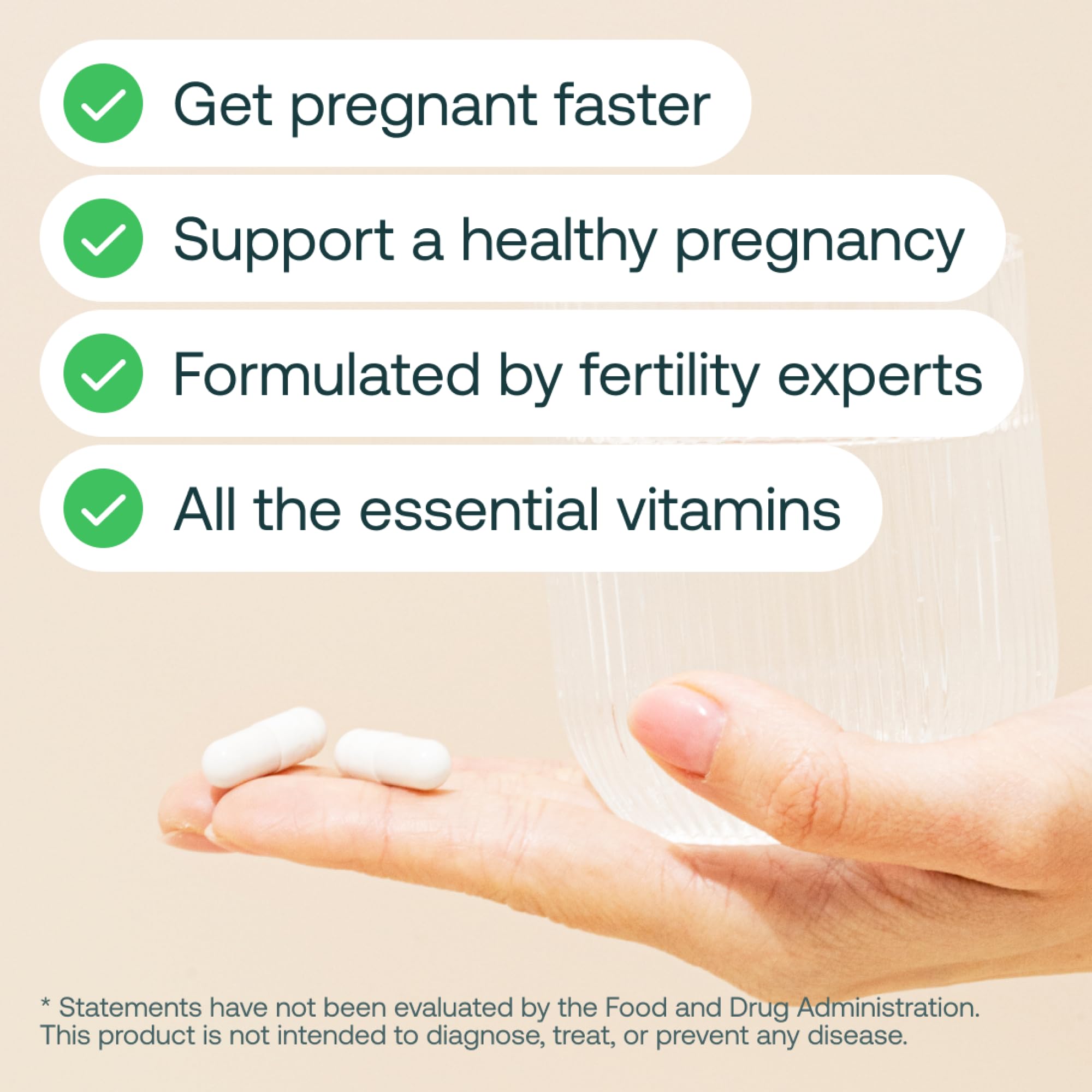 Etiqueta clara de MIRA Prenatal con nutrientes clave y beneficios