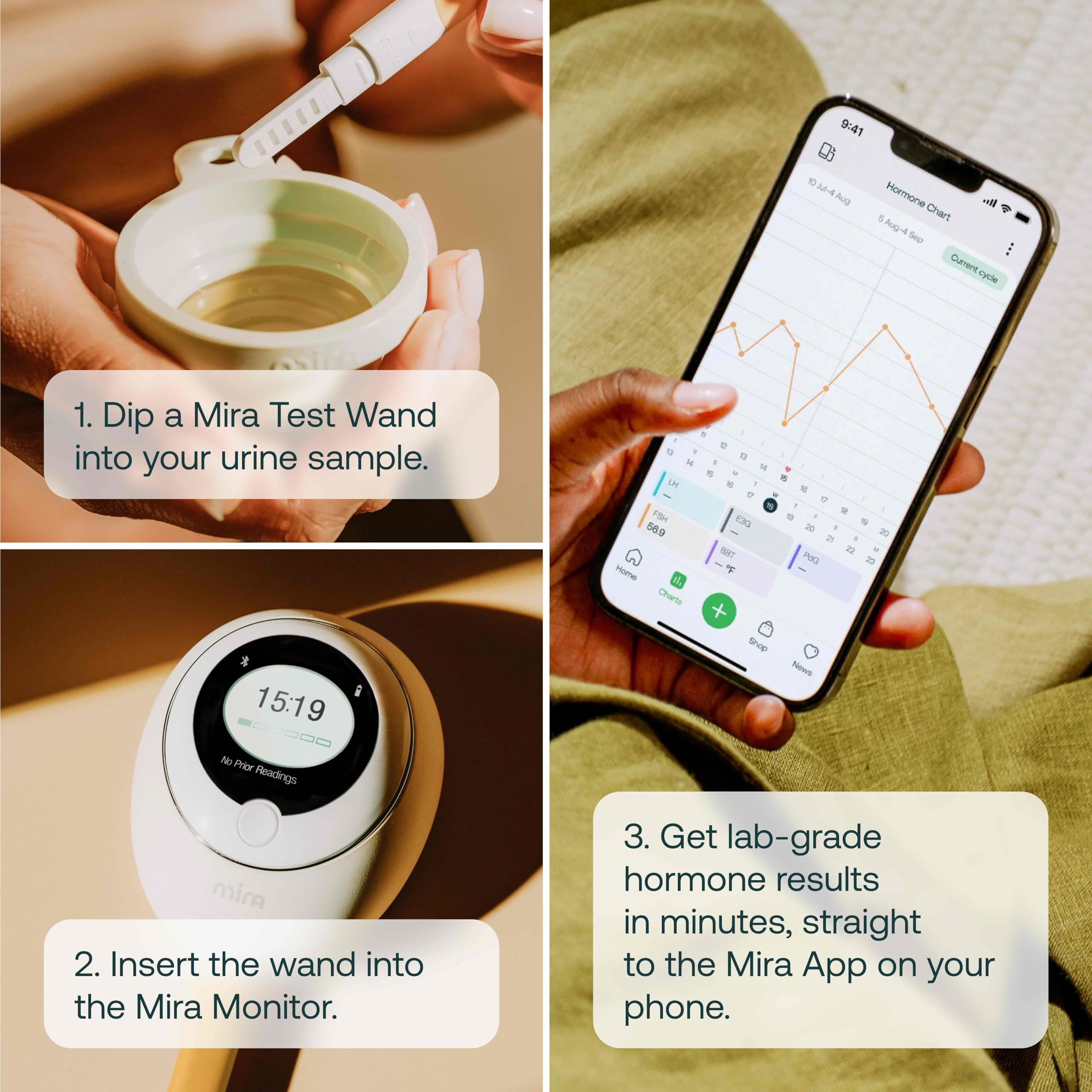 Conexión inalámbrica entre analizador y app de Mira