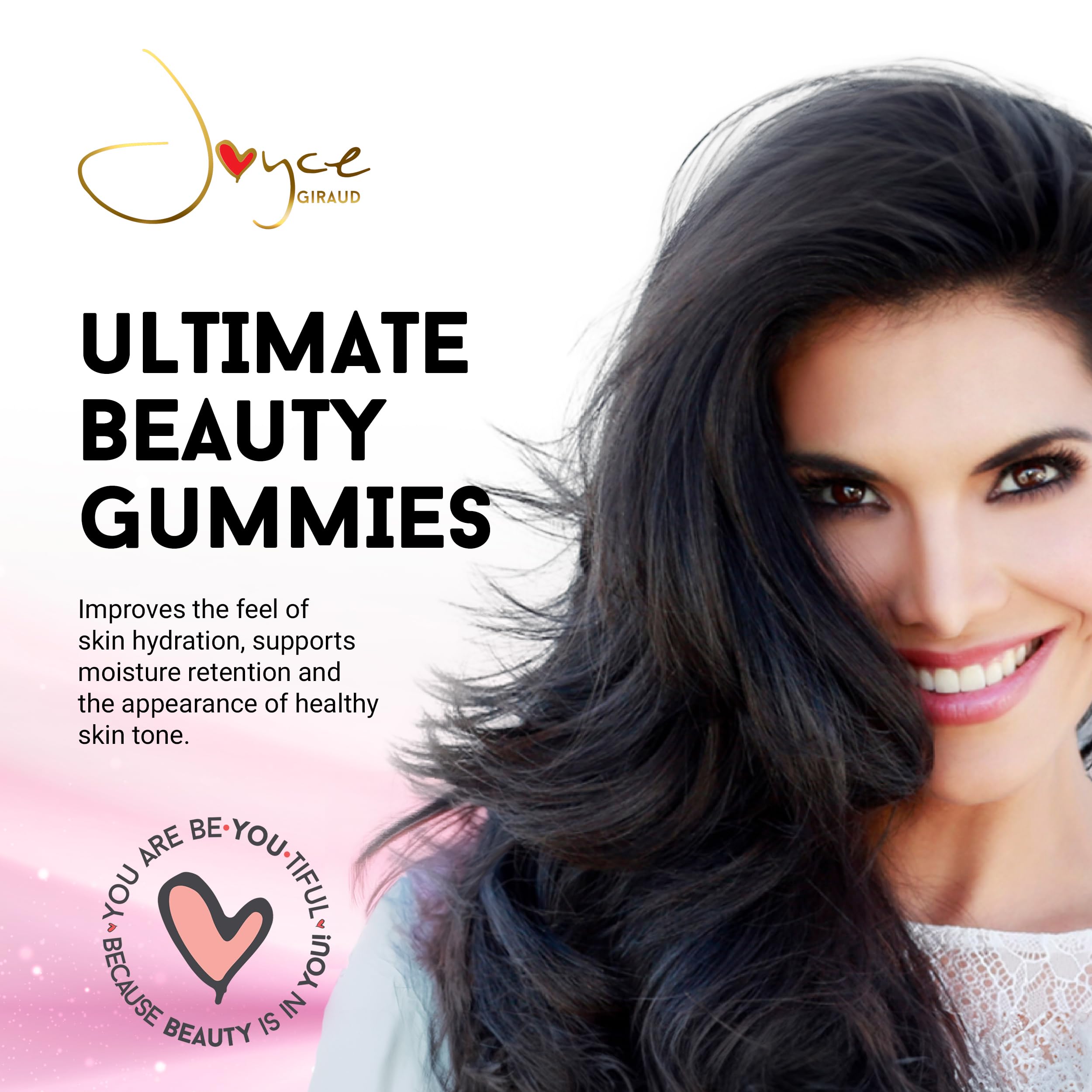 Gomitas Miracle Elixir Joyce Giraud en mano para cuidado diario de la piel