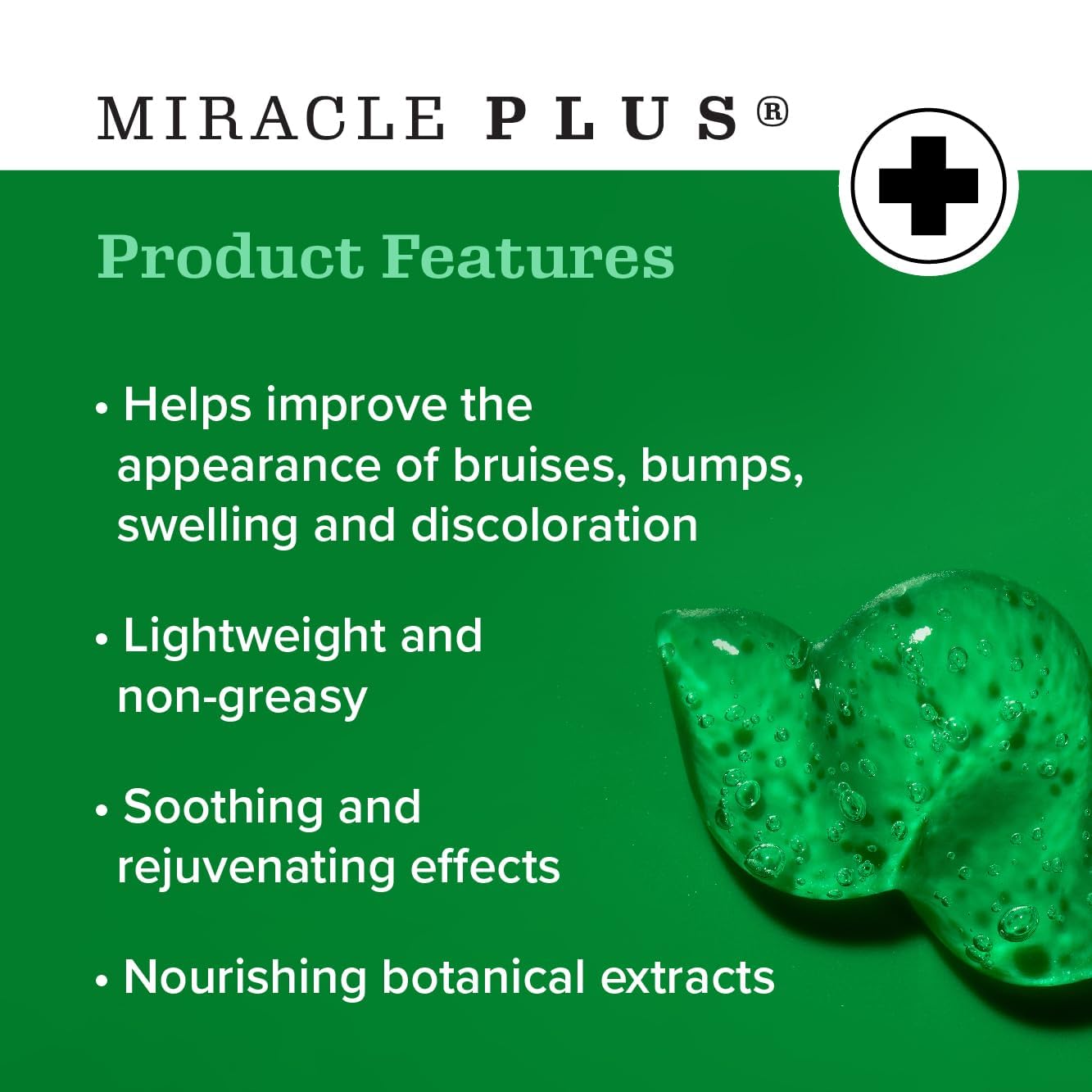 Miracle Plus aplicación en piel sensible para alivio suave