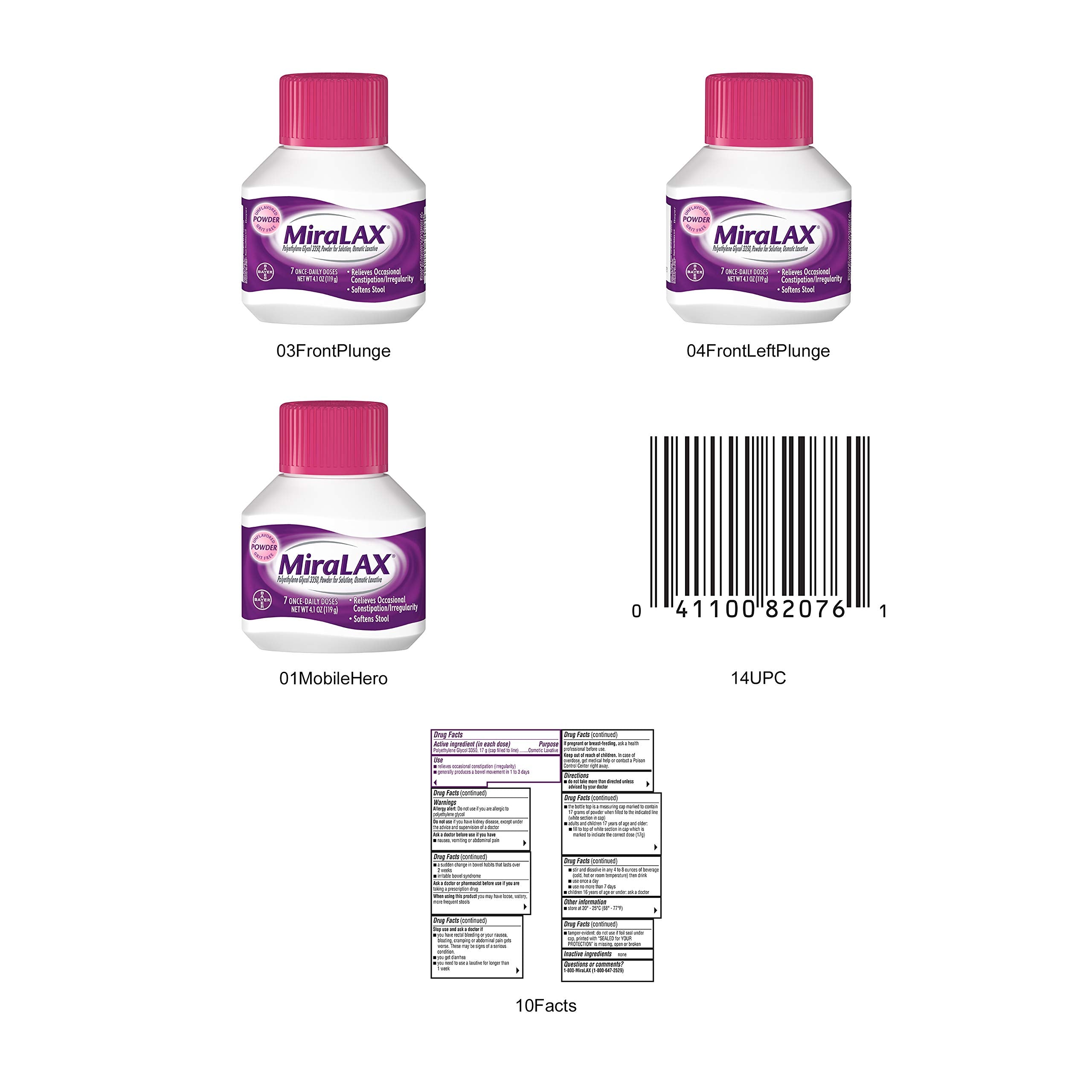 MiraLAX instrucciones en empaque, guía clara para usuarios