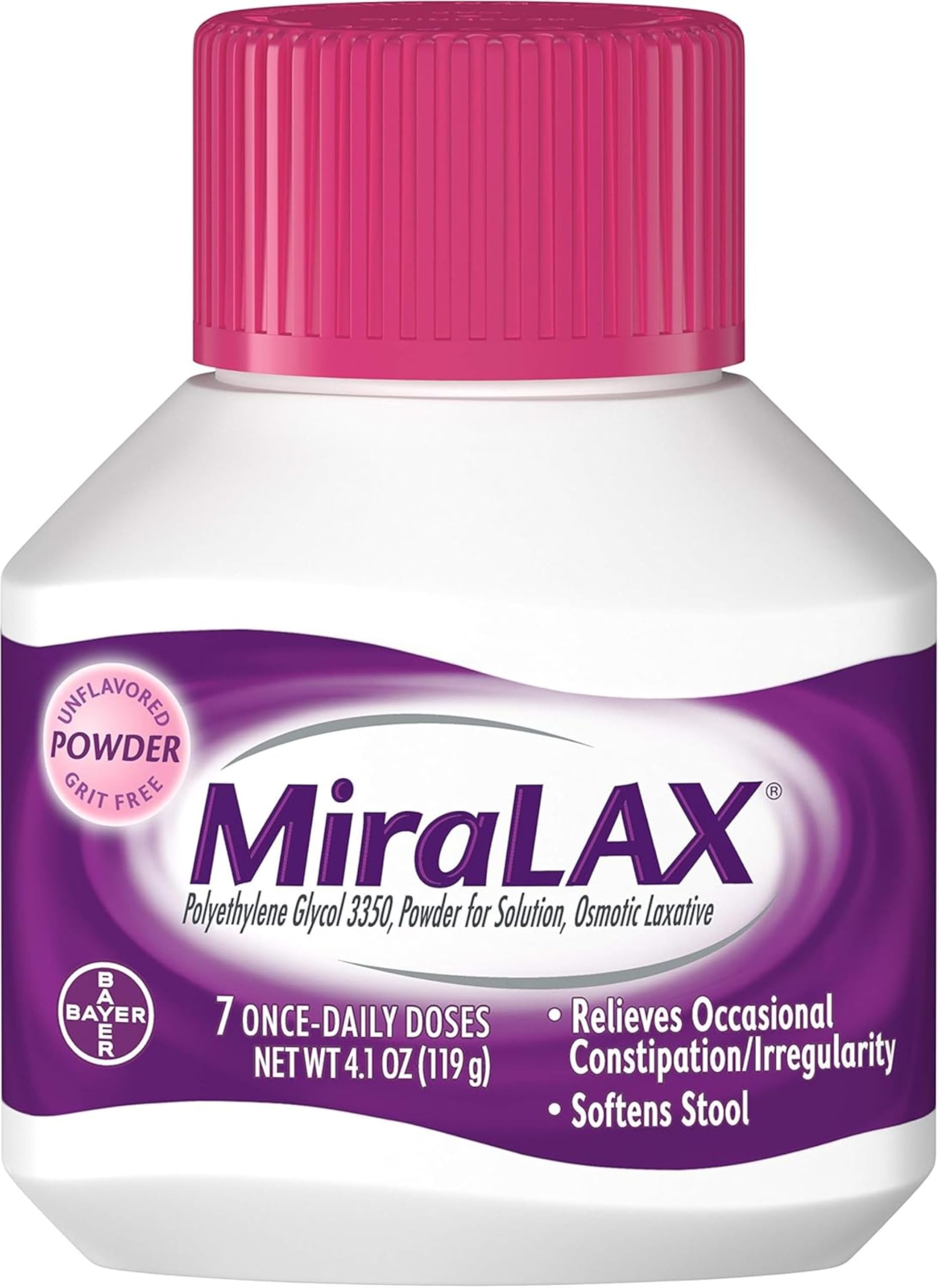Miralax laxante en polvo para días 7 facilita la regularidad
