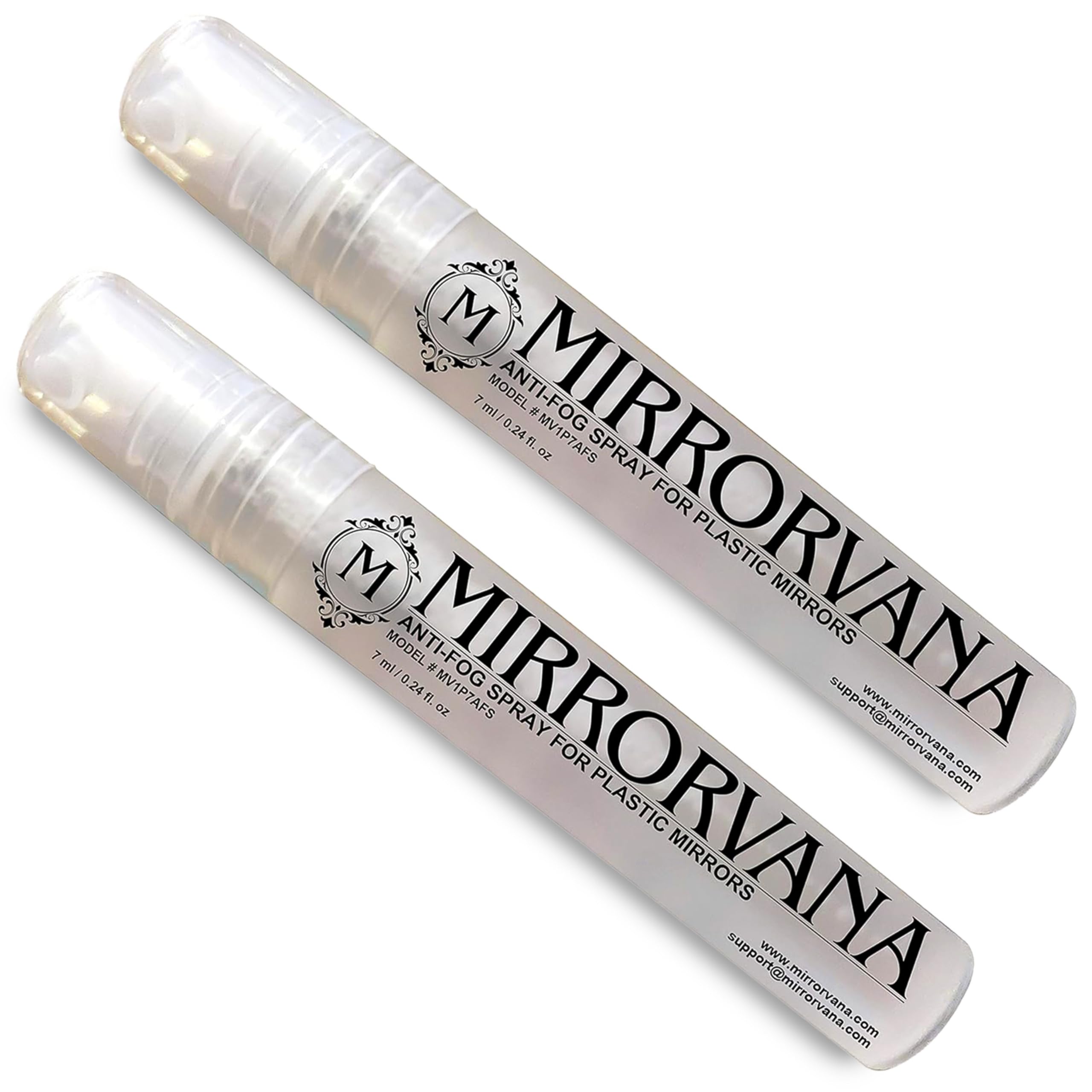 MIRRORVANA spray antivaho para espejo de ducha con dos botellas, visión clara.