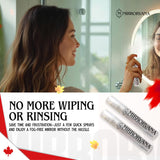 MIRRORVANA envase compacto de 7 ml, ideal para viaje y baño.